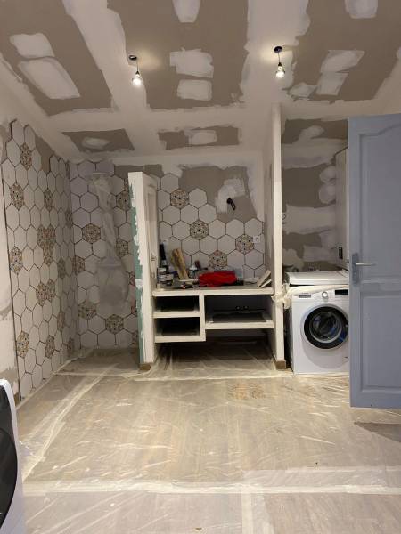 Meuble vasque en Wedi 